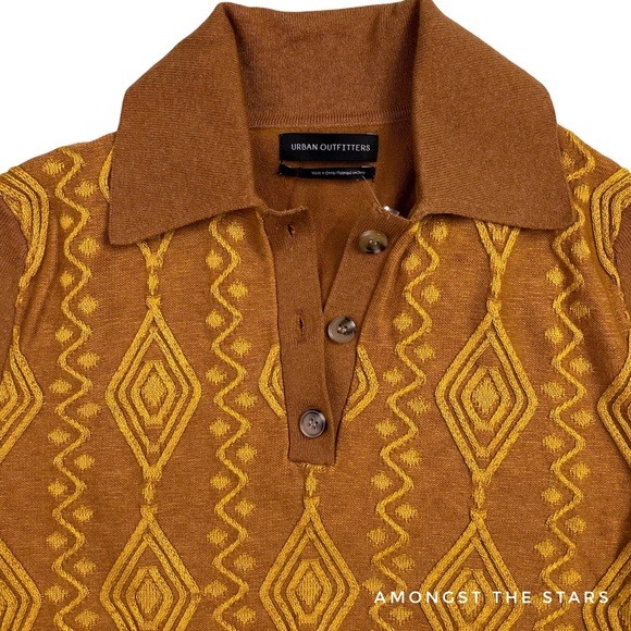 Urban Outfitters Bryce Jacquard Polo Knit Sweater - Picture 10 of 14